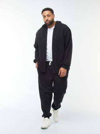Joggers in tessuto felpato tinta unita