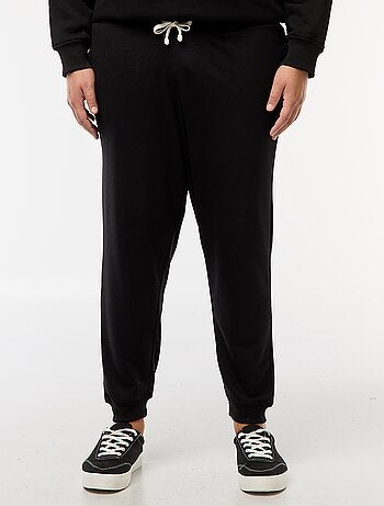 Joggers in tessuto felpato tinta unita