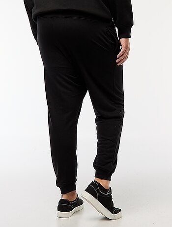 Joggers in tessuto felpato tinta unita