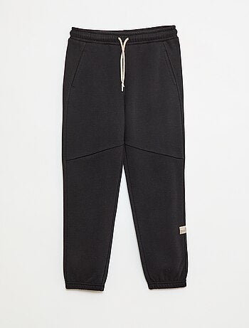 Joggers in tessuto felpato tinta unita
