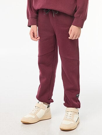 Joggers in tessuto felpato tinta unita