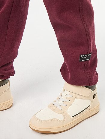 Joggers in tessuto felpato tinta unita