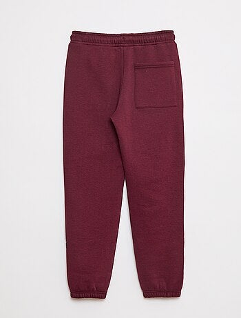 Joggers in tessuto felpato tinta unita