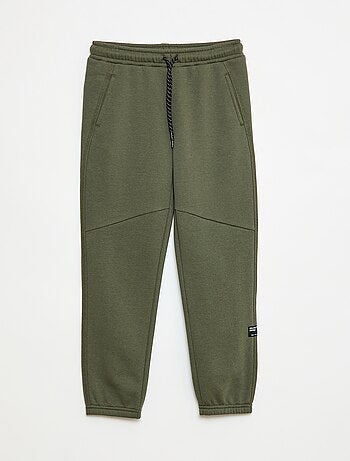 Joggers in tessuto felpato tinta unita