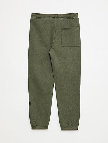 Joggers in tessuto felpato tinta unita