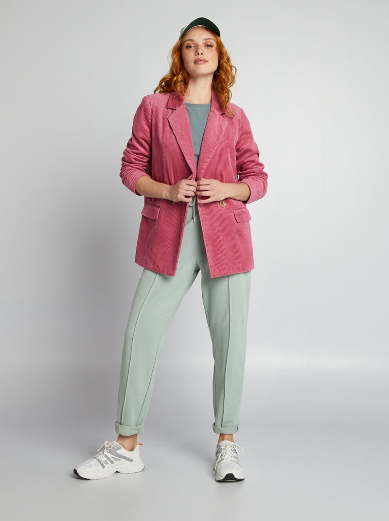 Joggers in tessuto felpato VERDE - Kiabi