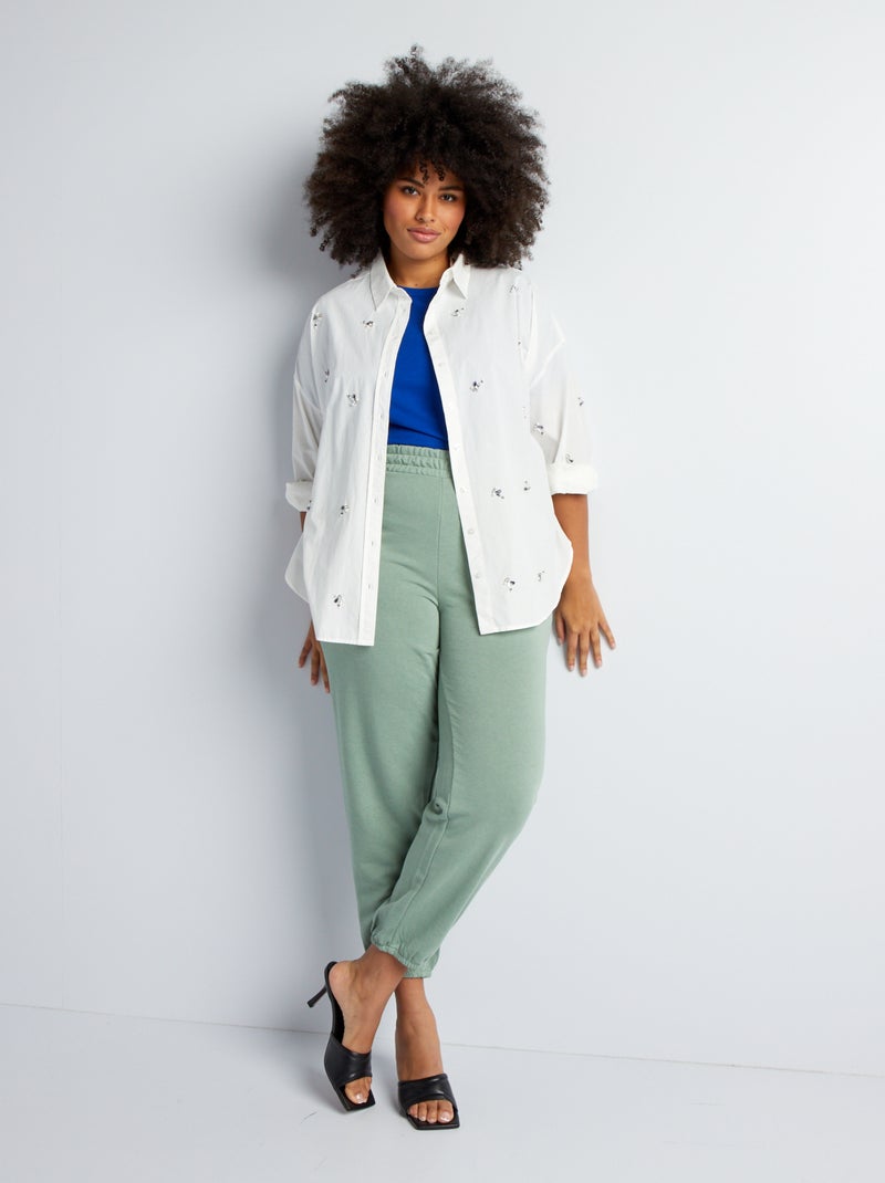 Joggers in tessuto felpato VERDE - Kiabi