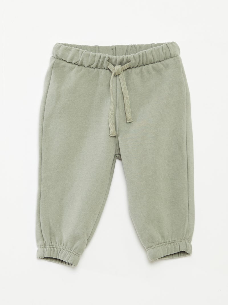 Joggers in tessuto felpato Verde - Kiabi