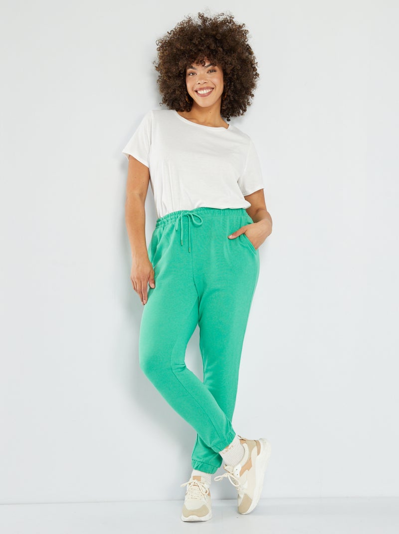 Joggers in tessuto felpato VERDE - Kiabi