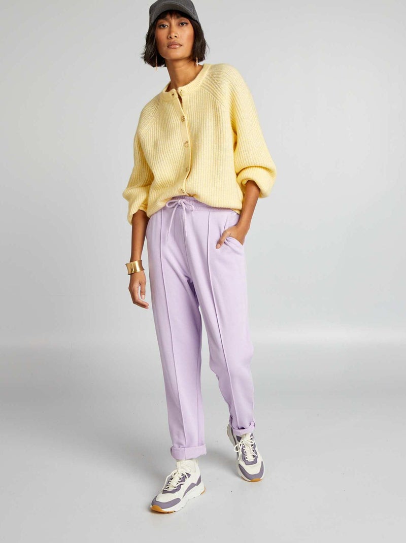 Joggers in tessuto felpato VIOLA - Kiabi