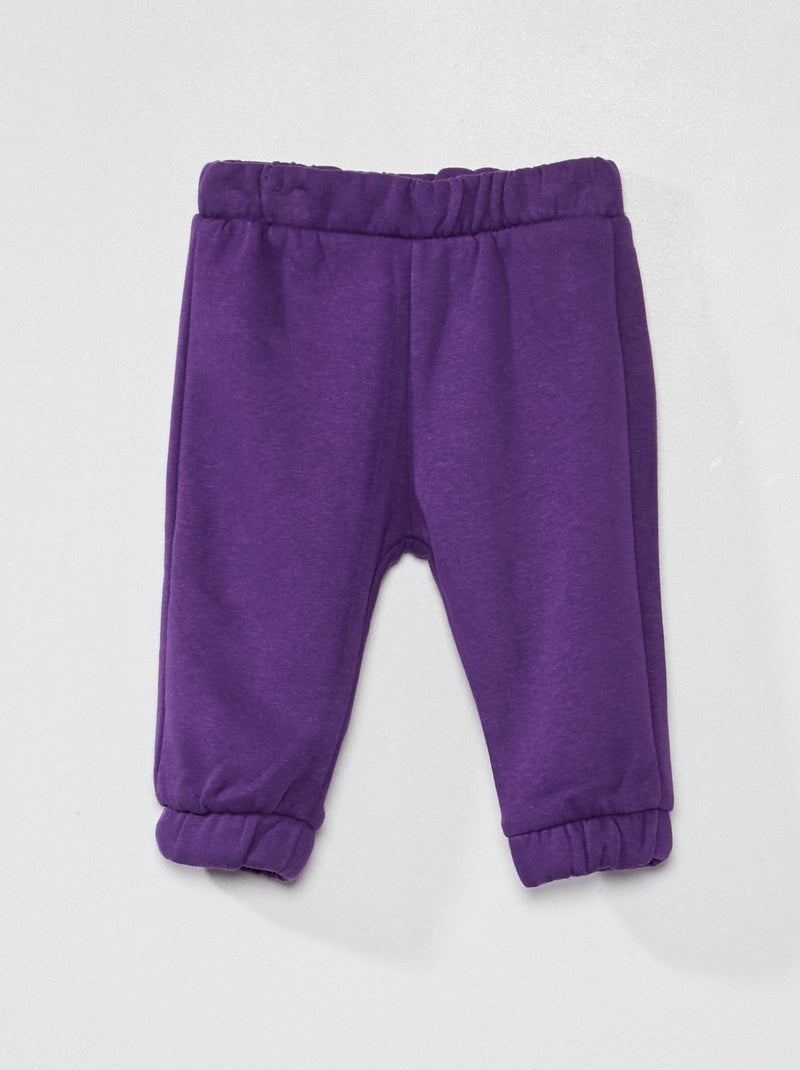 Joggers in tessuto felpato VIOLA - Kiabi
