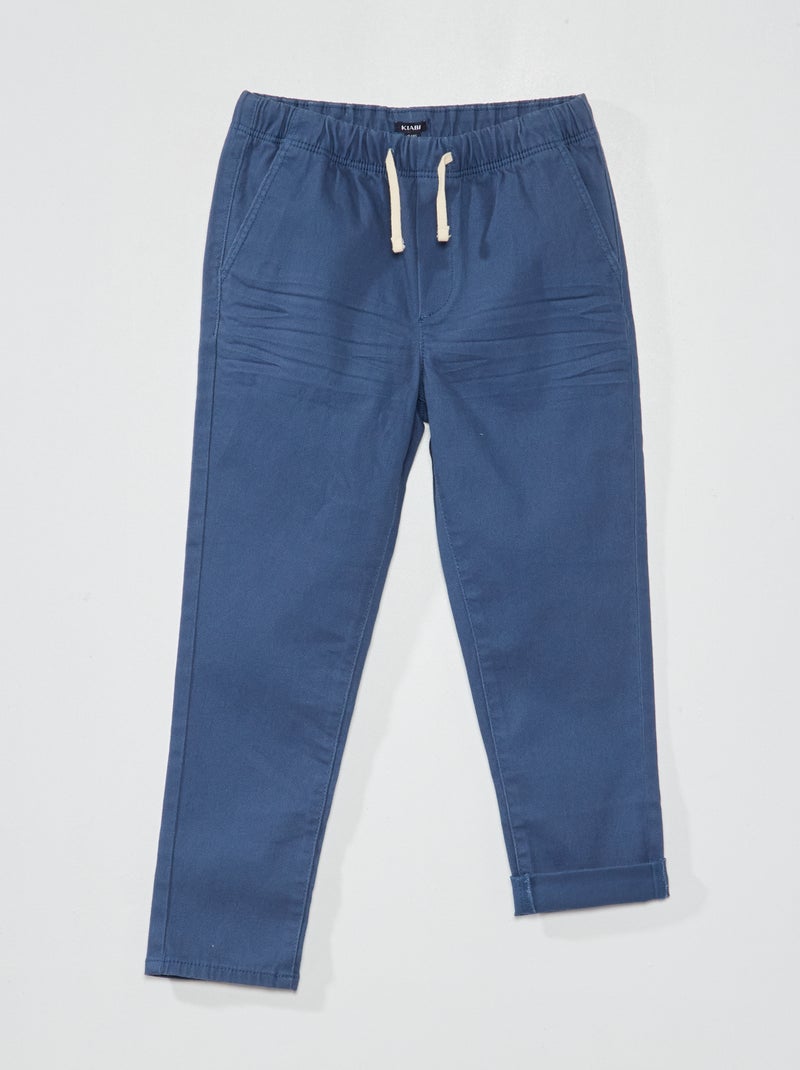 Joggers in twill blu scuro - Kiabi
