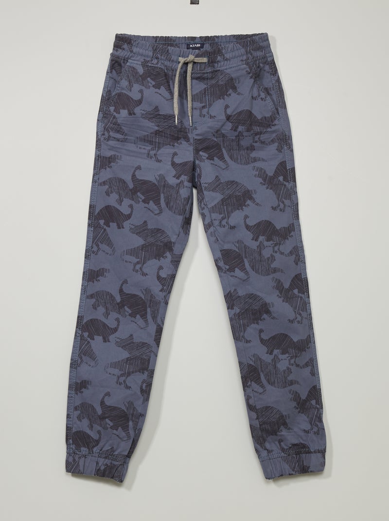 Joggers in twill Taglio più aderente BLU - Kiabi
