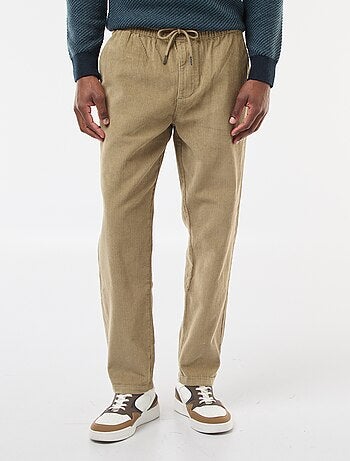 Joggers in velluto a coste tinta unita