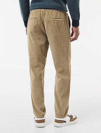 Joggers in velluto a coste tinta unita