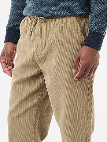 Joggers in velluto a coste tinta unita