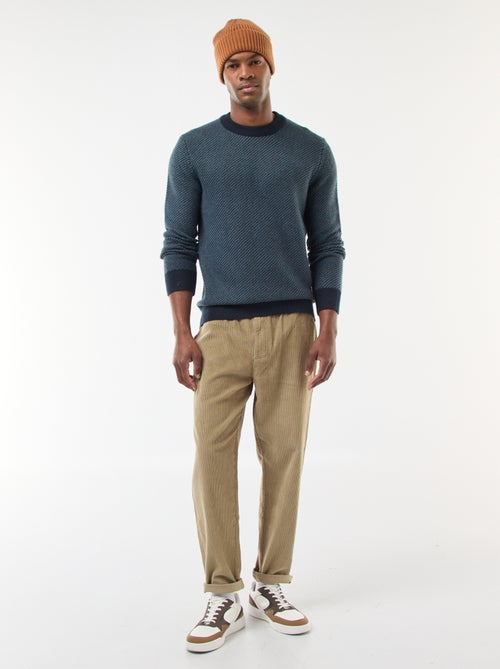 Joggers in velluto a coste tinta unita - Kiabi