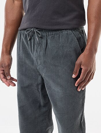Joggers in velluto a coste tinta unita