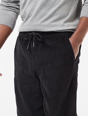 Joggers in velluto a coste tinta unita