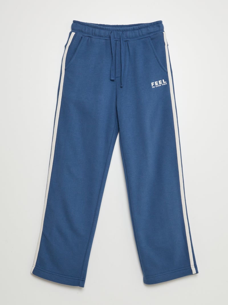 Joggers larghi con bande a contrasto BLU - Kiabi