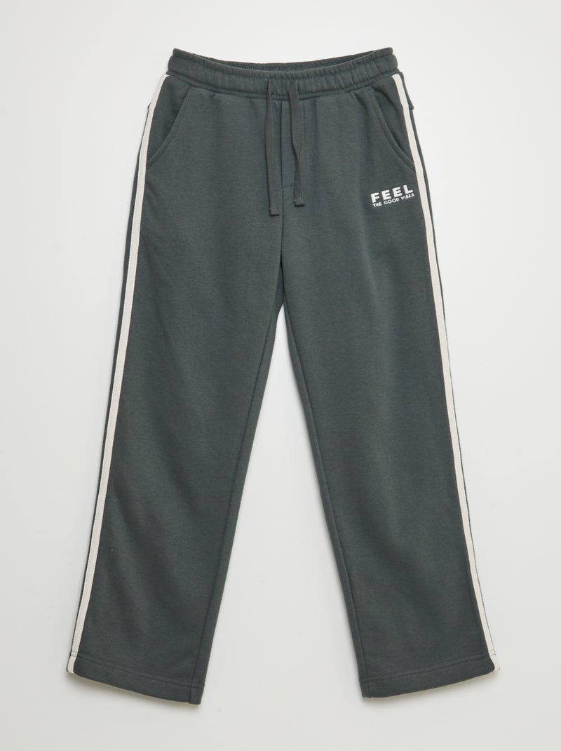 Joggers larghi con bande a contrasto VERDE - Kiabi