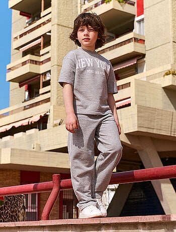 Joggers larghi con bordino a contrasto