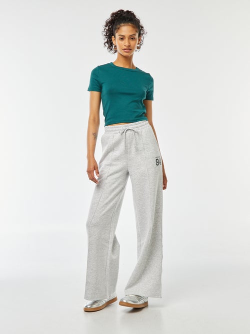 Joggers larghi con stampa sportswear - Kiabi