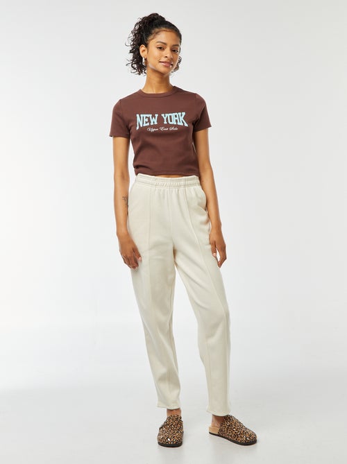 Joggers larghi in tessuto felpato - Kiabi