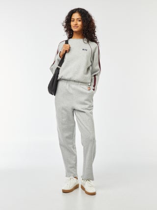 Joggers larghi in tessuto felpato