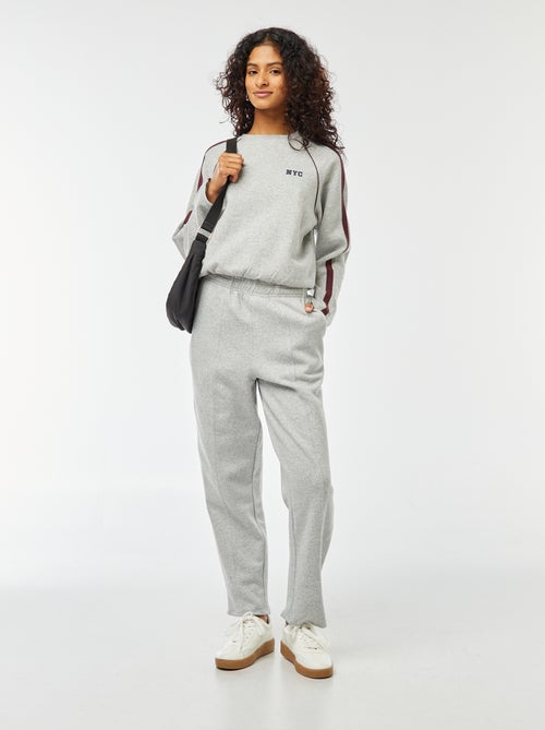 Joggers larghi in tessuto felpato - Kiabi