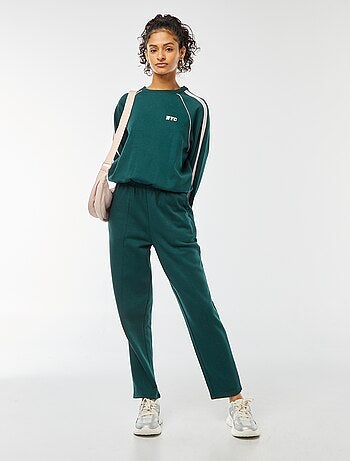 Joggers larghi in tessuto felpato