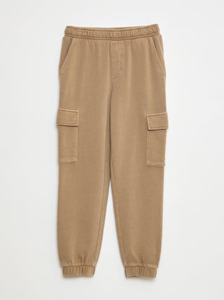 Joggers multi-tasche in tessuto felpato leggero