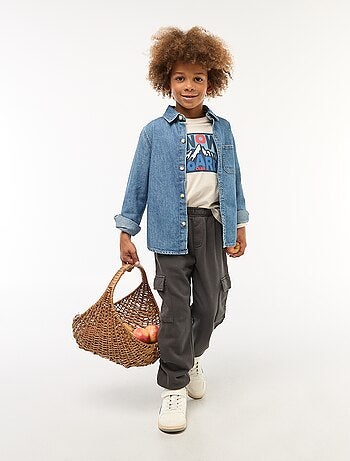 Joggers multi-tasche in tessuto felpato leggero