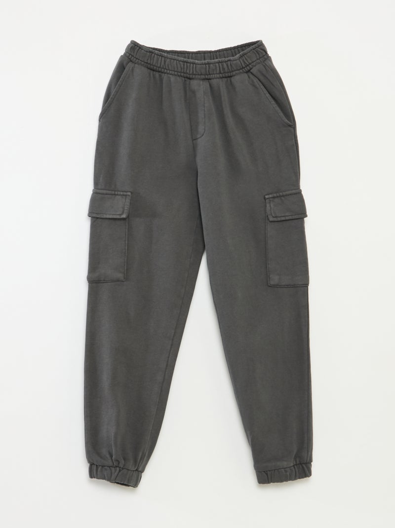 Joggers multi-tasche in tessuto felpato leggero Nero - Kiabi