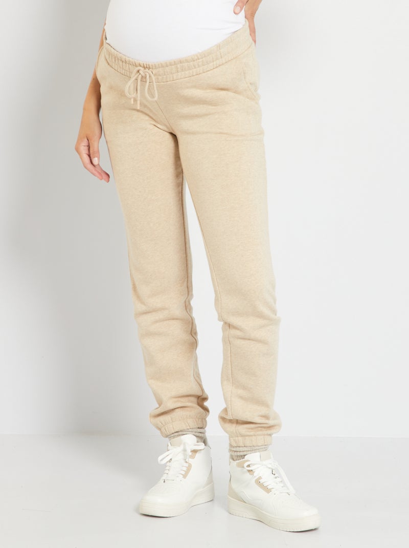 Joggers premaman in tessuto felpato BEIGE - Kiabi