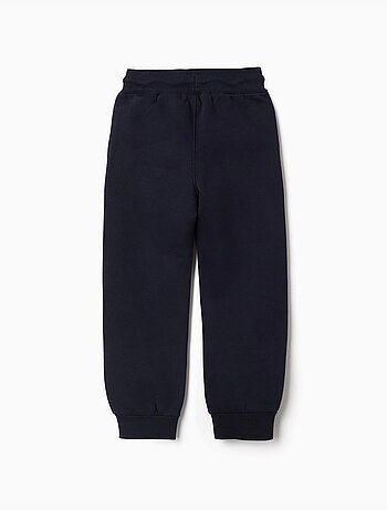Joggers slim fit spazzolato con stampa