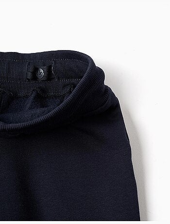 Joggers slim fit spazzolato con stampa