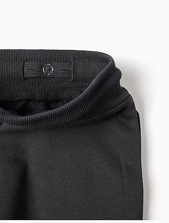 Joggers slim fit spazzolato con stampa