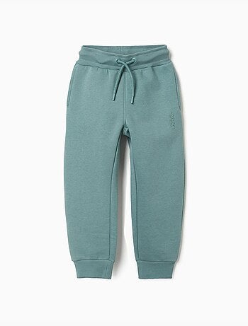 Joggers slim fit spazzolato con stampa