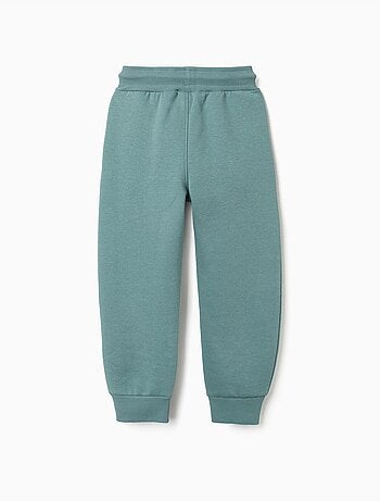 Joggers slim fit spazzolato con stampa