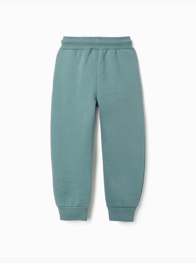 Joggers slim fit spazzolato con stampa Verde chiaro - Kiabi