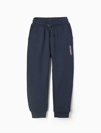 Joggers slim in pile con tasche e stampa ZY