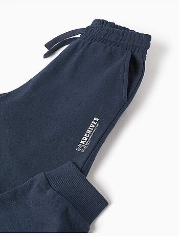 Joggers slim in pile con tasche e stampa ZY