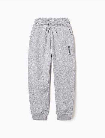 Joggers slim in pile con tasche e stampa ZY