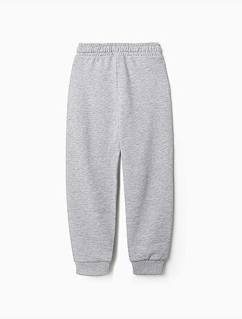 Joggers slim in pile con tasche e stampa ZY