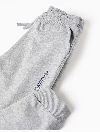 Joggers slim in pile con tasche e stampa ZY