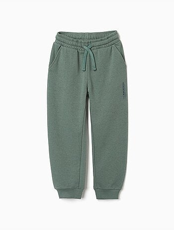 Joggers slim in pile con tasche e stampa ZY