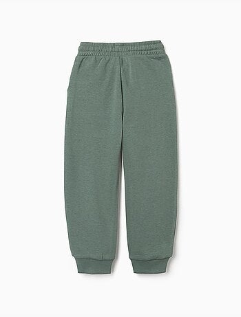 Joggers slim in pile con tasche e stampa ZY