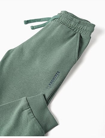 Joggers slim in pile con tasche e stampa ZY