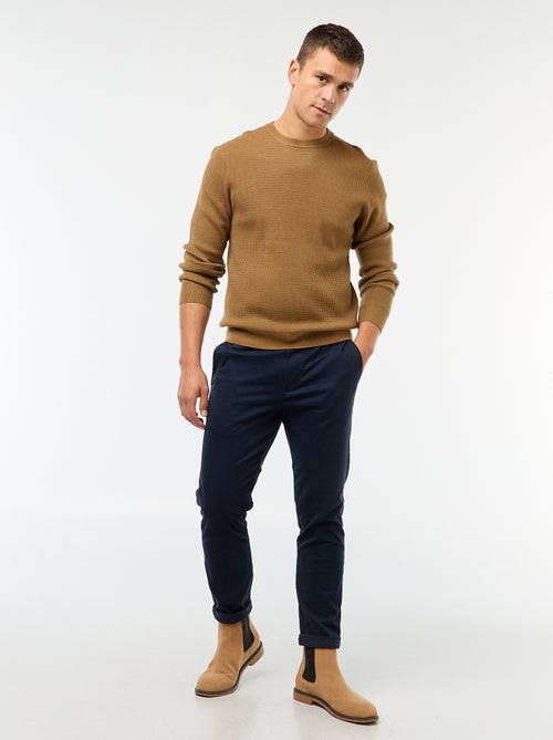 Joggers slim tinta unita - Kiabi